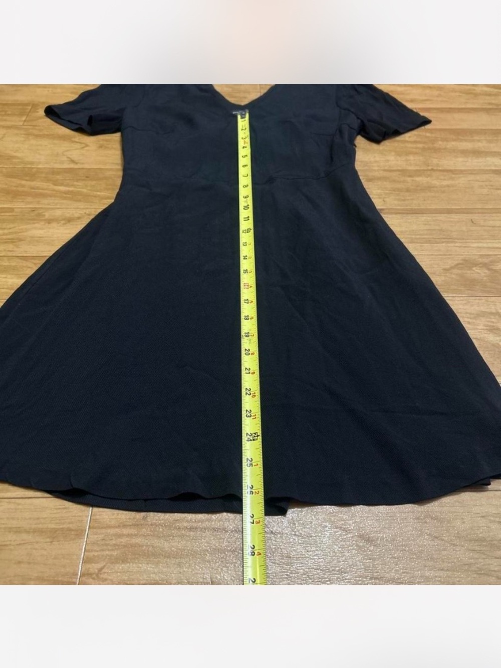 Club Monaco Black V-Neck A-Line Mini Dress - Picture 8 of 8
